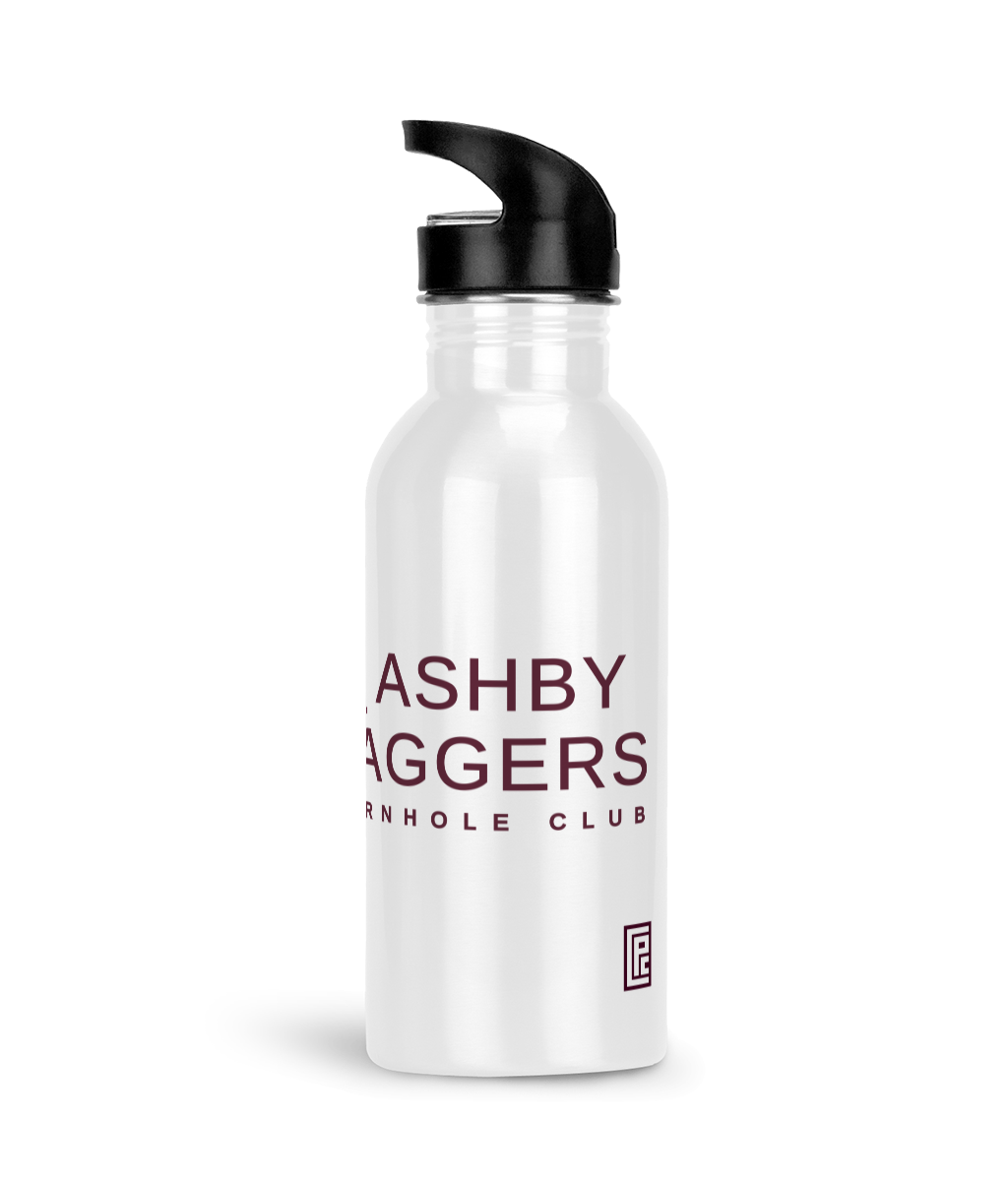 Ashby Baggers Logo Crimson Gym Fitness Water Bottle 600 ml