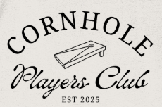 Mens Unisex Premium Vintage White T-Shirt Cornhole Apparel - CPC County (Logo Black) - Cornhole Players Club