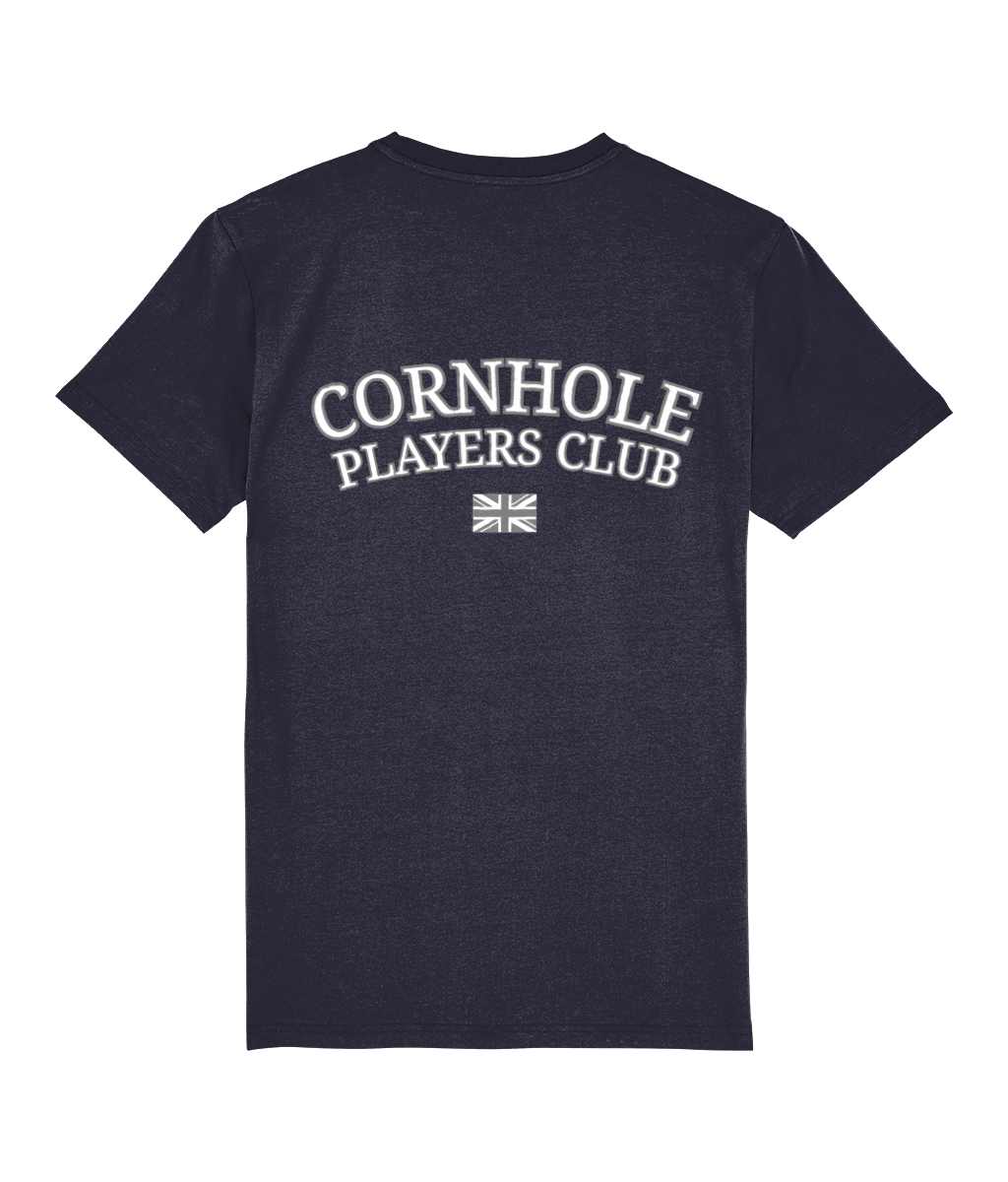 Mens Unisex Premium T-Shirt (various colours) Cornhole Apparel - CPC Circle Cup (Logo White)