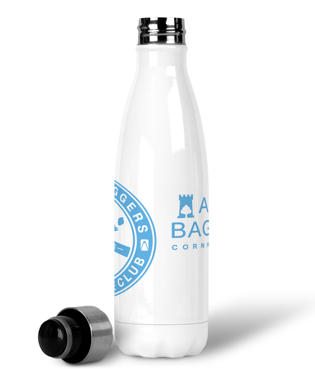 Ashby Baggers Logo Light Blue Stainless Steel Water Bottle 500 ml