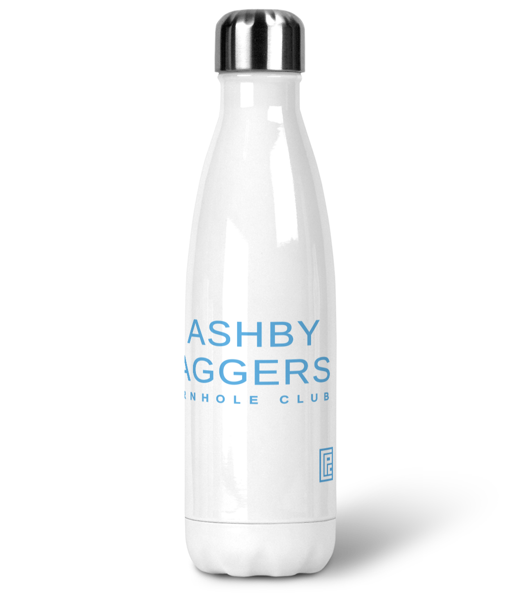 Ashby Baggers Logo Light Blue Stainless Steel Water Bottle 500 ml