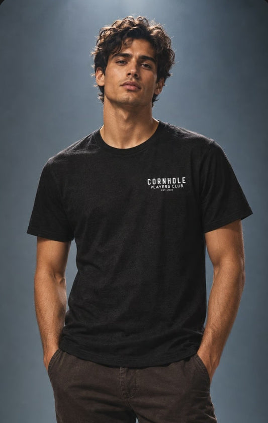 Unisex Premium T-Shirt (8 Colours) Cornhole Apparel - CPC Deck (Logo White)