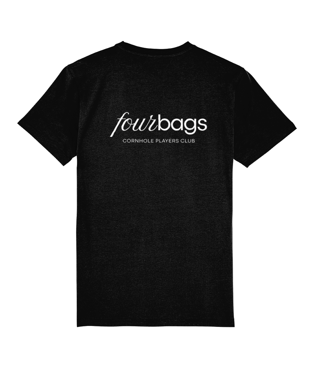 Unisex Premium T-Shirt (8 Colours) Cornhole Apparel - CPC Four Bags (Logo White)