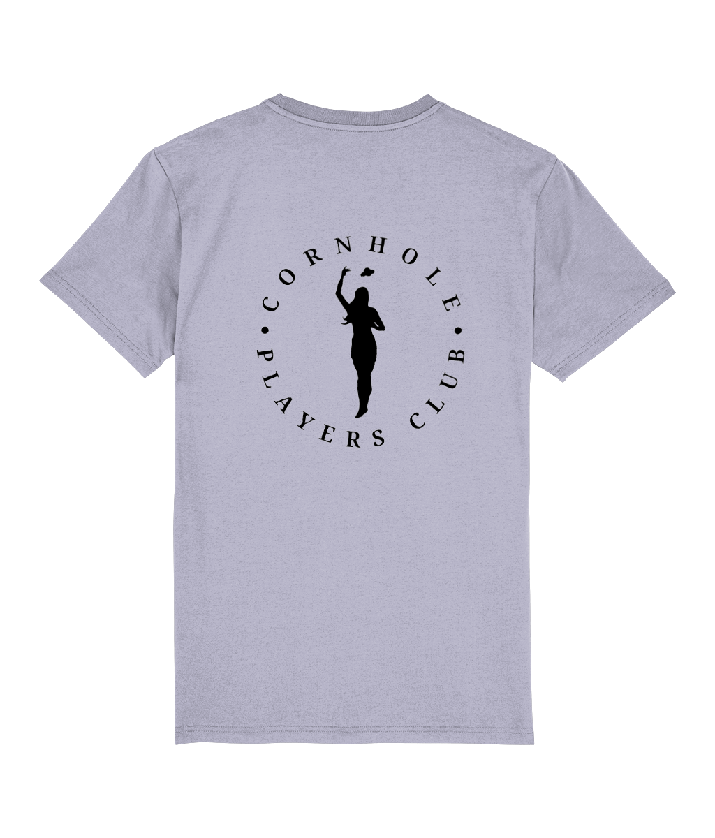 Unisex Premium T-Shirt (7 colours) Cornhole Apparel - CPC Full Circle Lady (Logo Black)